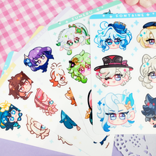 Load image into Gallery viewer, Genshin Impact - Fontaine- Kiss Cut Sticker Sheet
