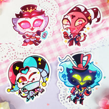 Load image into Gallery viewer, Helluva Boss - Blitzo + Stolas + Fizz - Chibi - Stickers, Die Cut Stickers
