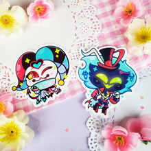 Load image into Gallery viewer, Helluva Boss - Blitzo + Stolas + Fizz - Chibi - Stickers, Die Cut Stickers
