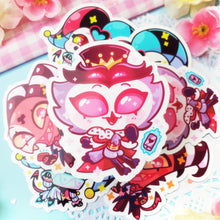 Load image into Gallery viewer, Helluva Boss - Blitzo + Stolas + Fizz - Chibi - Stickers, Die Cut Stickers
