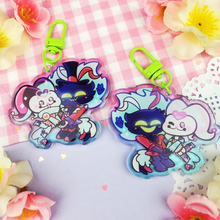 Load image into Gallery viewer, Helluva Boss - Blitzo + Stolas - Fizz + Asmodeus- Acrylic Charms/Keychains
