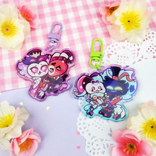 Load image into Gallery viewer, Helluva Boss - Blitzo + Stolas - Fizz + Asmodeus- Acrylic Charms/Keychains
