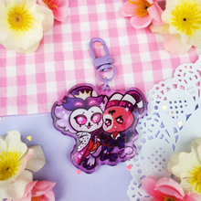 Load image into Gallery viewer, Helluva Boss - Blitzo + Stolas - Fizz + Asmodeus- Acrylic Charms/Keychains
