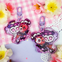 Load image into Gallery viewer, Helluva Boss - Blitzo + Stolas - Fizz + Asmodeus- Acrylic Charms/Keychains
