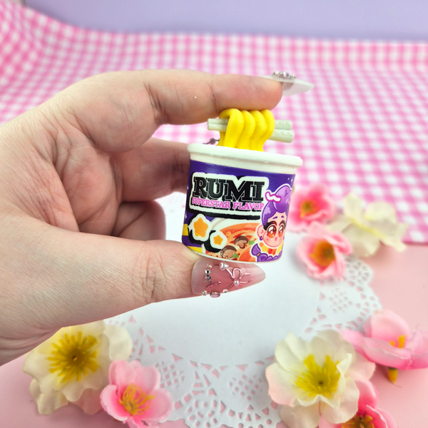 Huntr/x Noodle Cup Clicker Keychains