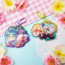 Load image into Gallery viewer, Genshin Impact - Cyno Tighnari + Alhaitham Kaveh - Acrylic Charms/Keychains
