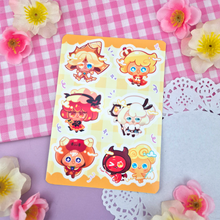 Load image into Gallery viewer, Cookie - Chibis - Kiss Cut - Sticker Sheet - Vinyl Stickers
