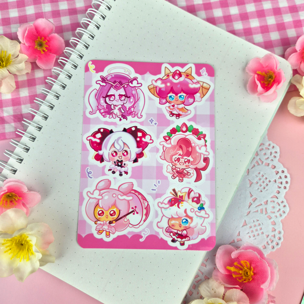Cookie - Chibis - Kiss Cut - Sticker Sheet - Vinyl Stickers