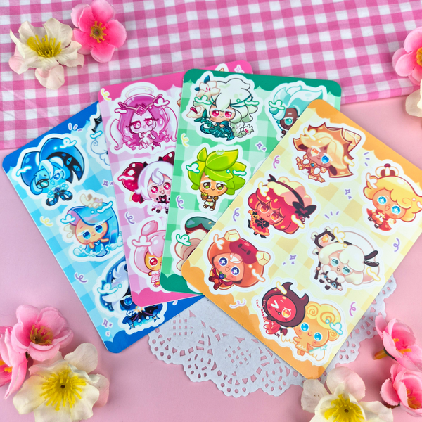 Cookie - Chibis - Kiss Cut - Sticker Sheet - Vinyl Stickers
