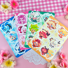 Load image into Gallery viewer, Cookie - Chibis - Kiss Cut - Sticker Sheet - Vinyl Stickers
