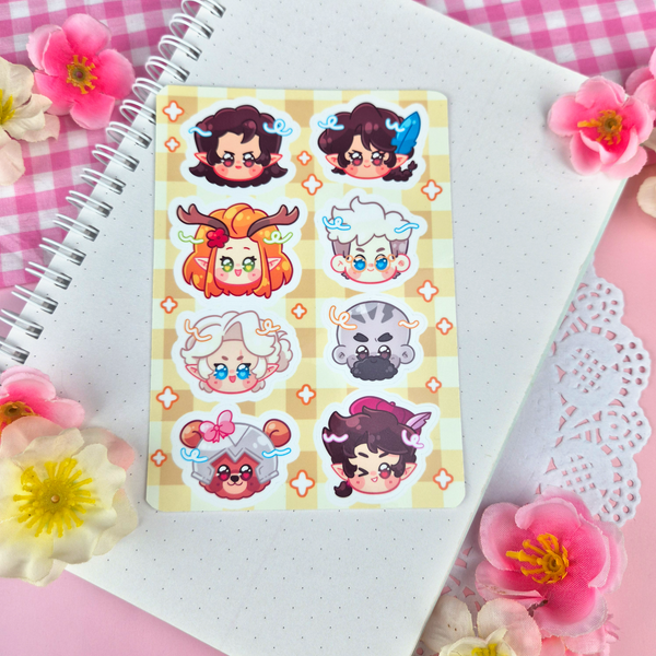 Critical Roll Campaigns - Kiss Cut - Sticker Sheet - Vinyl Stickers