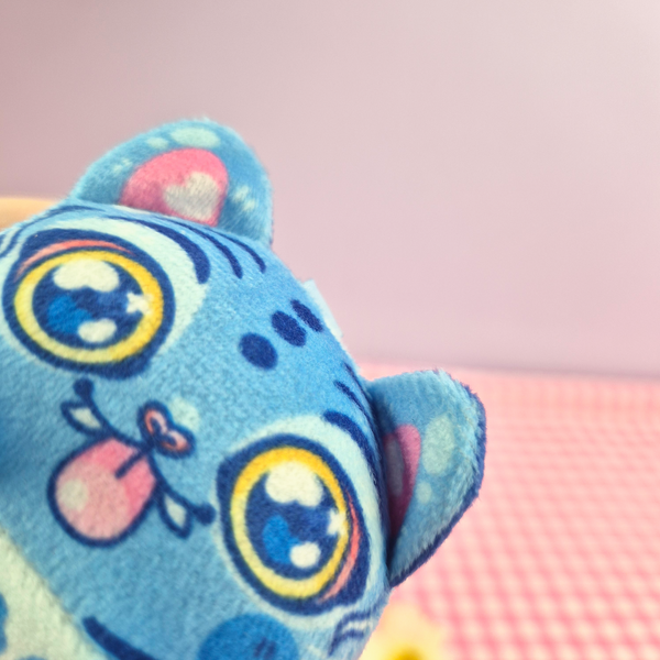 Derpy Tiger Mochi Plush Keychain Bag Charm (HE SQUEAKS!)