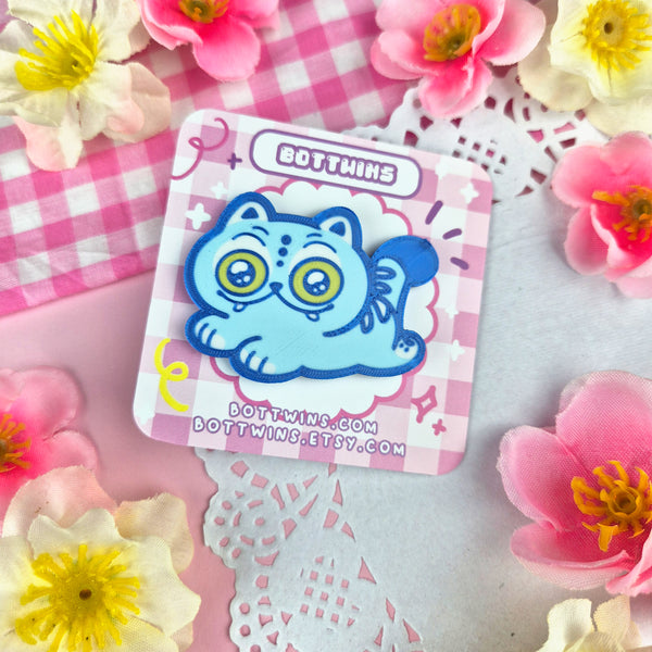 Derpy Tiger Handmade Pin