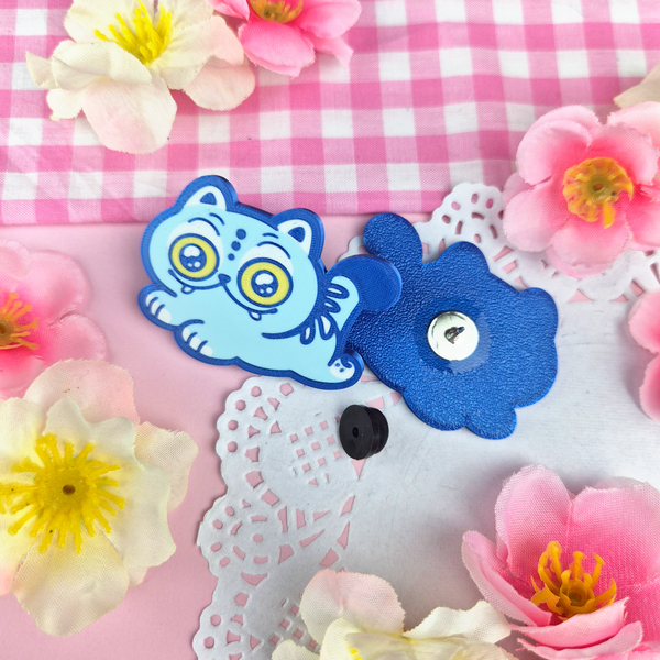 Derpy Tiger Handmade Pin