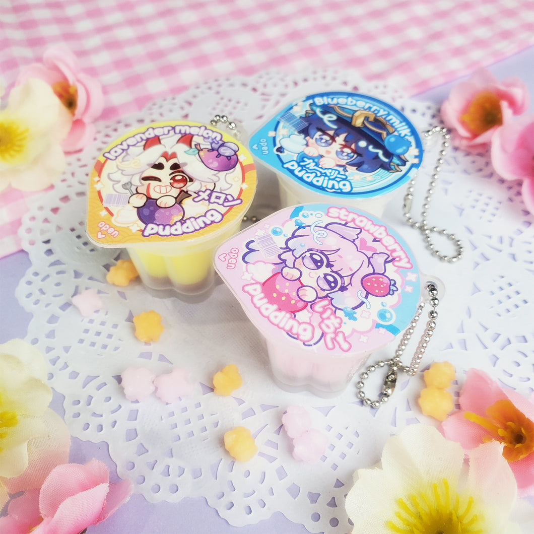 Genshin Impact Pudding Keychains