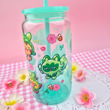 Load image into Gallery viewer, Grass Starters Glass Cup | 16oz with Plastic Lid and straw | Gradient Glass Cup

