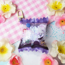 Load image into Gallery viewer, Spooky Snacks - Greavard Ghost Pup Treats - Candy Shaker Bag - Acrylic Charms/Keychains
