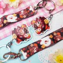 Load image into Gallery viewer, Genshin Impact - Hu Tao - Mini Lanyard + Acrylic Keychain Set
