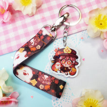 Load image into Gallery viewer, Genshin Impact - Hu Tao - Mini Lanyard + Acrylic Keychain Set
