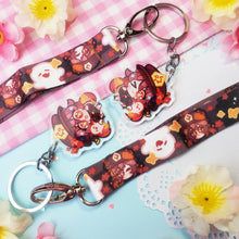 Load image into Gallery viewer, Genshin Impact - Hu Tao - Mini Lanyard + Acrylic Keychain Set
