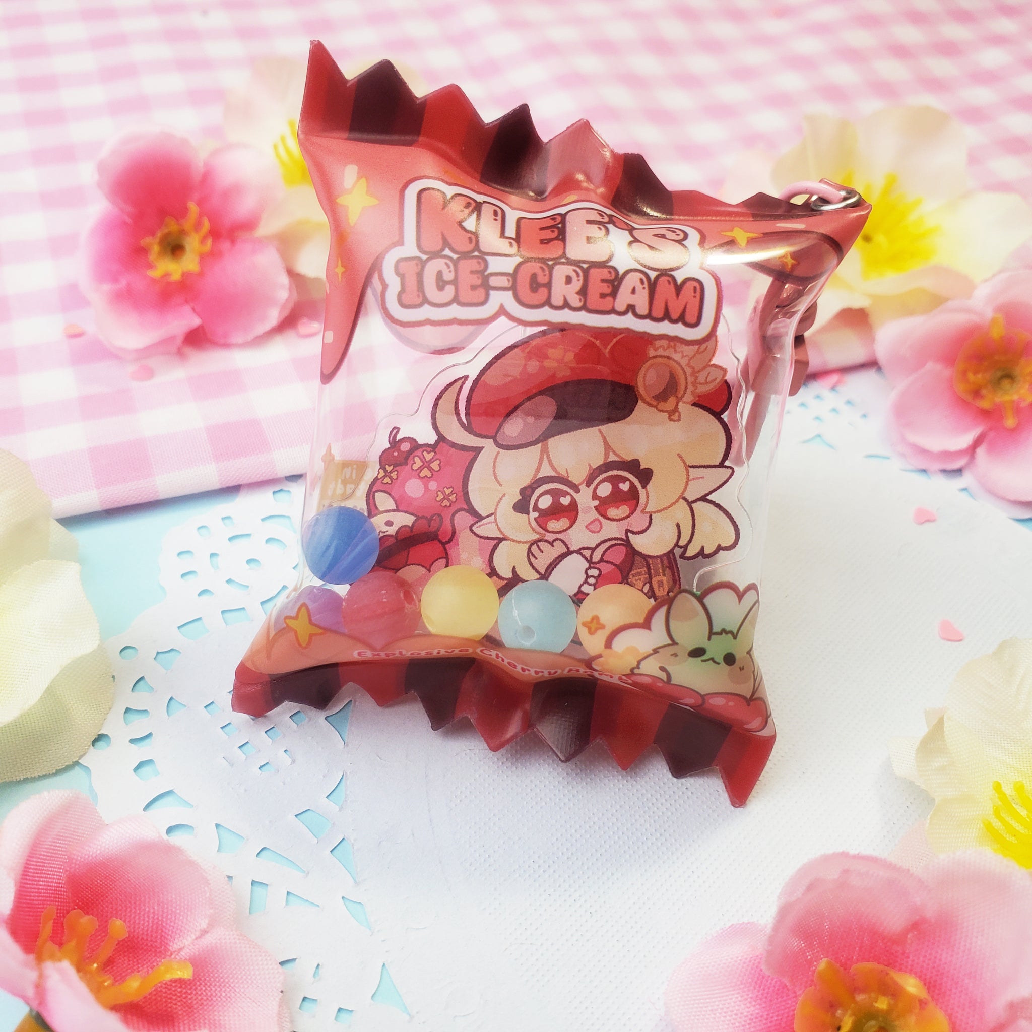 Genshin Impact - Klee IceCream - Candy Shaker Bag - Acrylic Charms