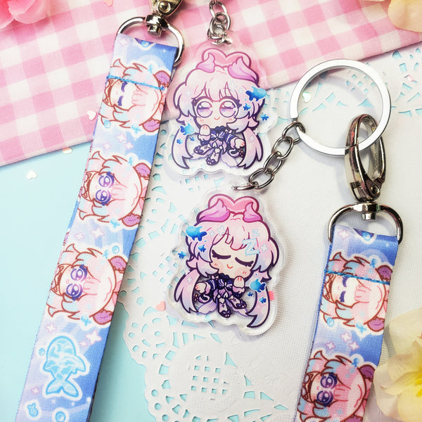 Genshin Impact - Kokomi - Mini Lanyard + Acrylic Keychain Set