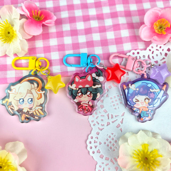 OW Support Mini Keychains - Acrylic Charms/Keychains