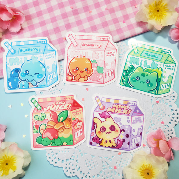 Milk Carton Monsters - Stickers, Die Cut Stickers