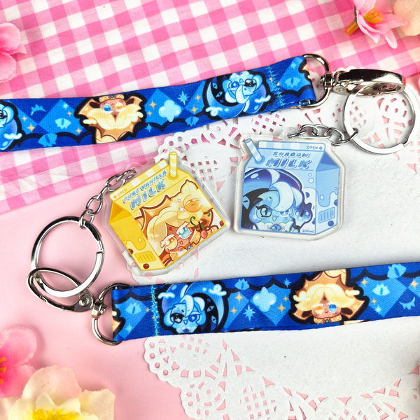 Shadow Milk + Pure Vanilla Cookie - Mini Lanyard + Keychain Set