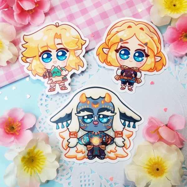 TOTK Zelda - Chibi - Stickers, Die Cut Stickers