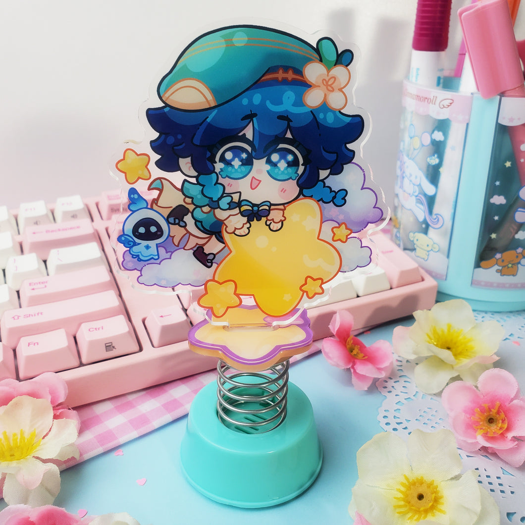 Genshin Impact - Venti - Wobble Standees - Car/Desk Buddy - Acyrilc Springy Standee