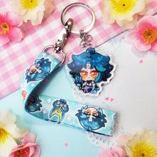 Load image into Gallery viewer, Genshin Impact - Xiao - Mini Lanyard + Acrylic Keychain Set
