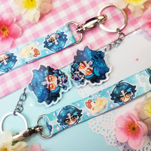 Load image into Gallery viewer, Genshin Impact - Xiao - Mini Lanyard + Acrylic Keychain Set
