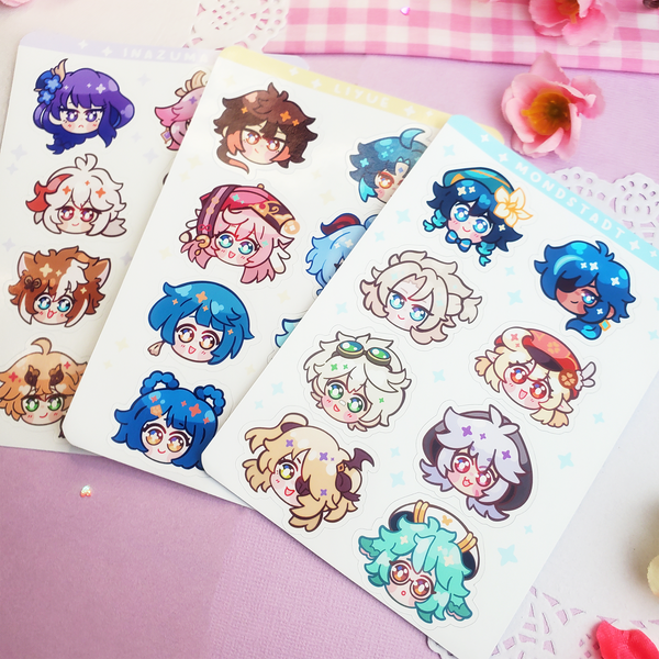 Genshin Impact - Mondstadt - Kiss Cut Sticker Sheet