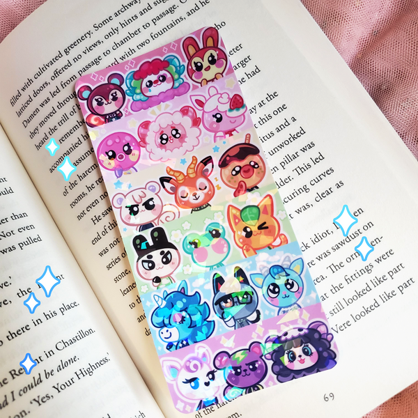 Rainbow Villagers - Holographic Prism Bookmark