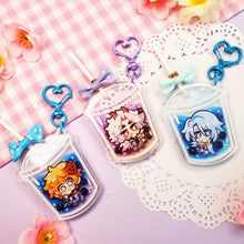 Load image into Gallery viewer, Genshin Boba Tea - Lollipop Keychains - Itto + Childe + Ayato
