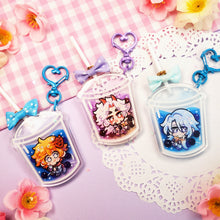 Load image into Gallery viewer, Genshin Boba Tea - Lollipop Keychains - Itto + Childe + Ayato
