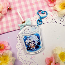 Load image into Gallery viewer, Genshin Boba Tea - Lollipop Keychains - Itto + Childe + Ayato
