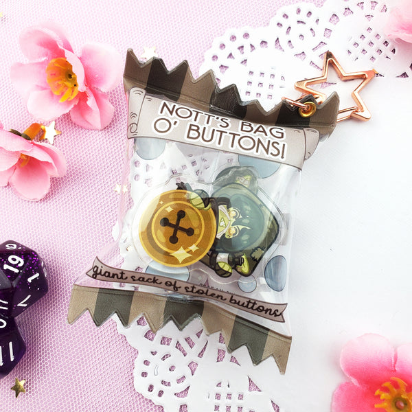 ♡ Critical Role - Nott's Bag'O Buttons - Mighty Nein - Candy Shaker Bag ♡