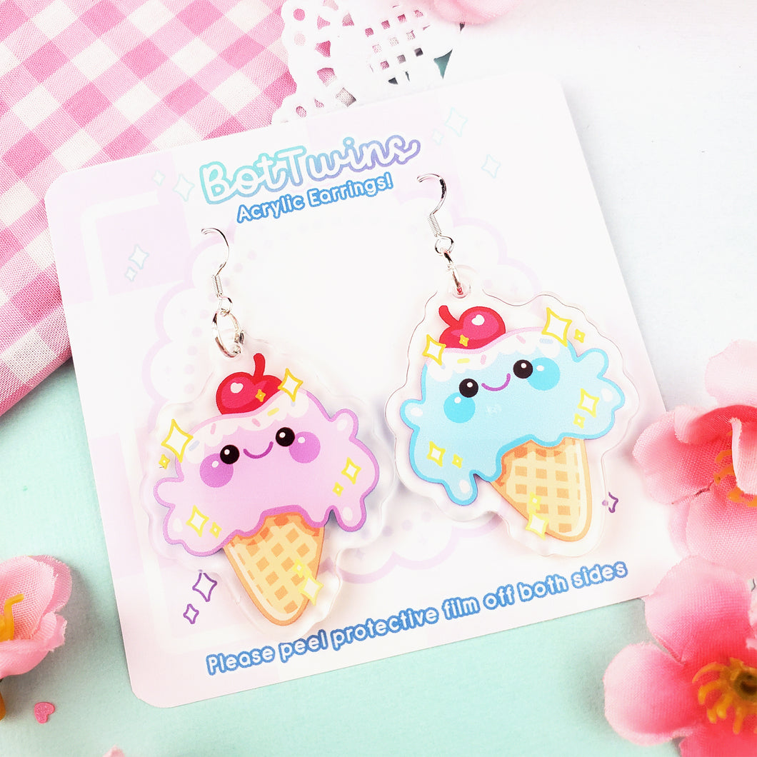 Ditto - Ice-cream Scoop - Acrylic Earrings