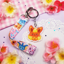 Load image into Gallery viewer, Cute Eeveelutions - Mini Lanyard + Keychain Set
