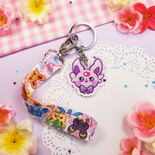 Load image into Gallery viewer, Cute Eeveelutions - Mini Lanyard + Keychain Set
