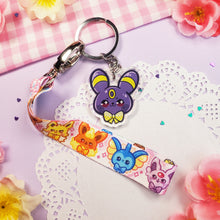 Load image into Gallery viewer, Cute Eeveelutions - Mini Lanyard + Keychain Set
