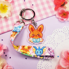 Load image into Gallery viewer, Cute Eeveelutions - Mini Lanyard + Keychain Set
