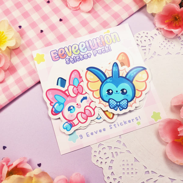 Cutie Eeveelutions - Sticker Pack