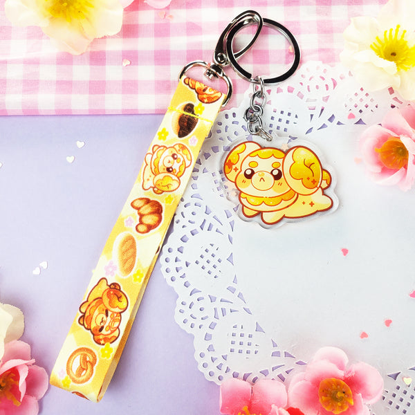 Fidough - Bread Dog - Mini Lanyard + Acrylic Keychain Set