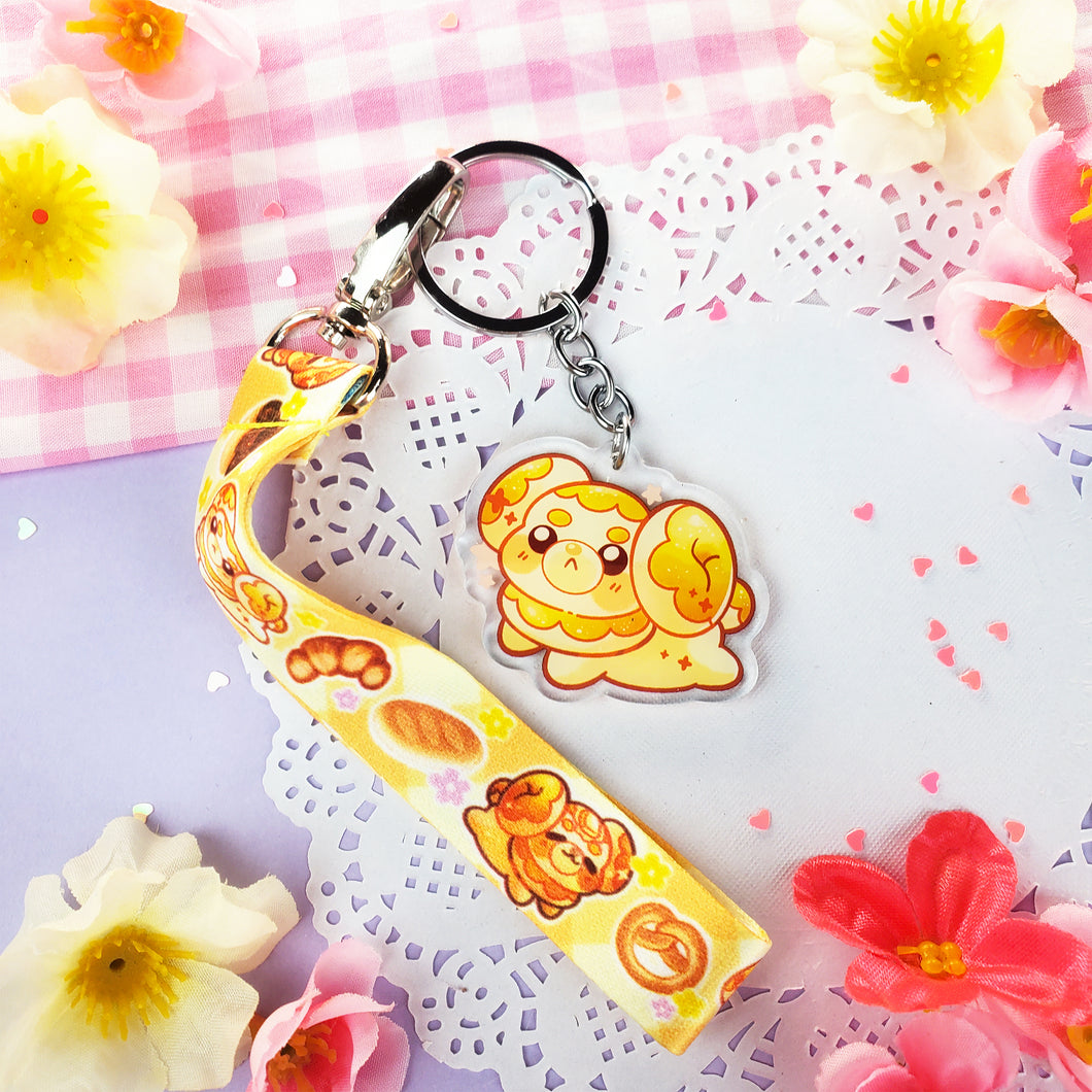 Fidough - Bread Dog - Mini Lanyard + Acrylic Keychain Set