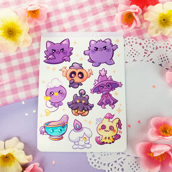 Ghost Type - Kiss Cut - Sticker Sheet