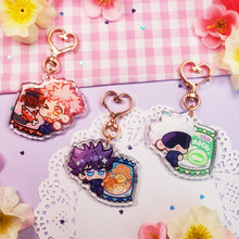 Load image into Gallery viewer, Cursed Anime School Boys Snacks - Acrylic Keychains
