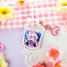 Load image into Gallery viewer, Genshin Boba Tea - Lollipop Keychains - Itto + Childe + Ayato
